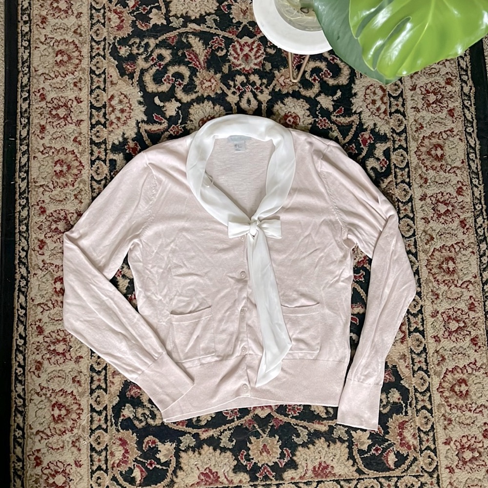 H&M Blush Pink Sweater Top with Sash 🌸